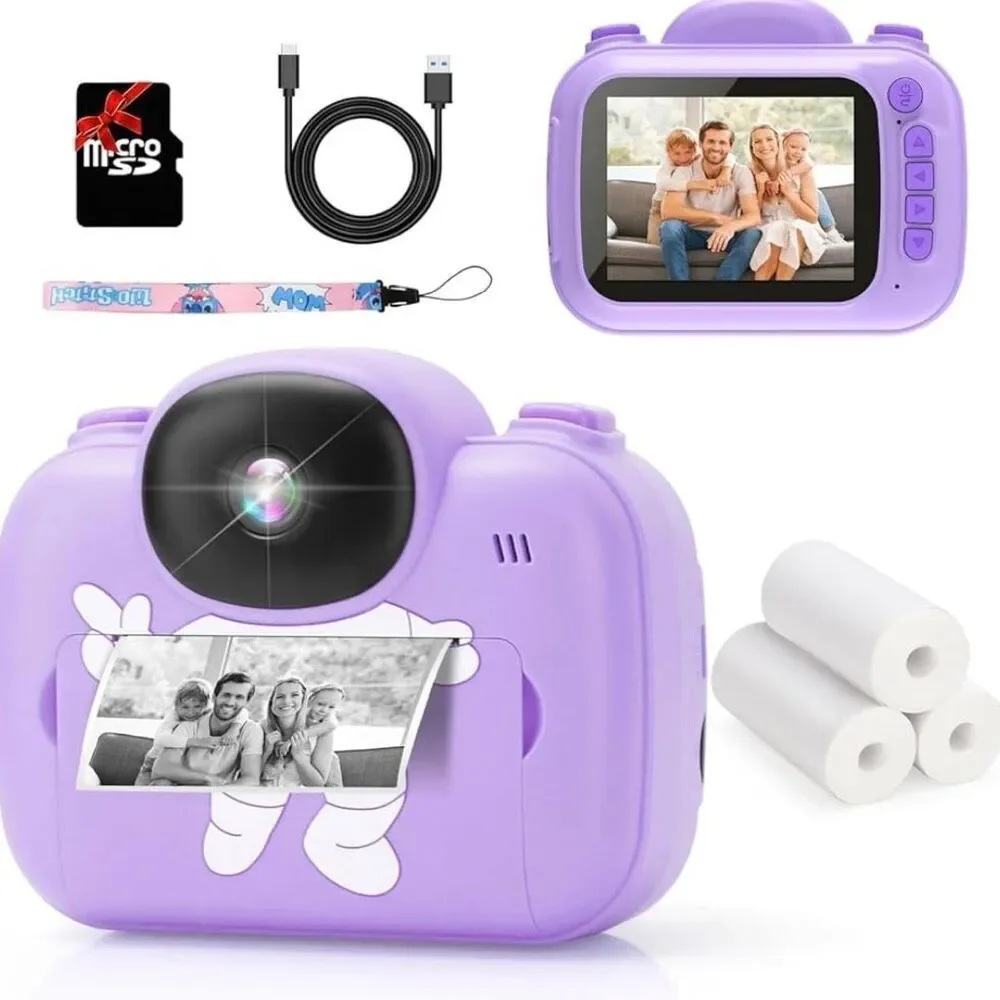 Kids Camera Instant Print, 3.5'' Kids Digital Camera Instant with 1080P HD Photo